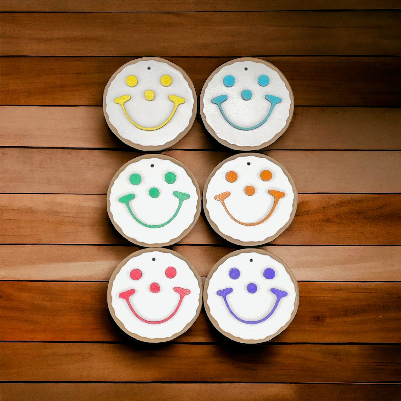 Half-Dozen Pittsburgh Happy Face Cookie Ornaments