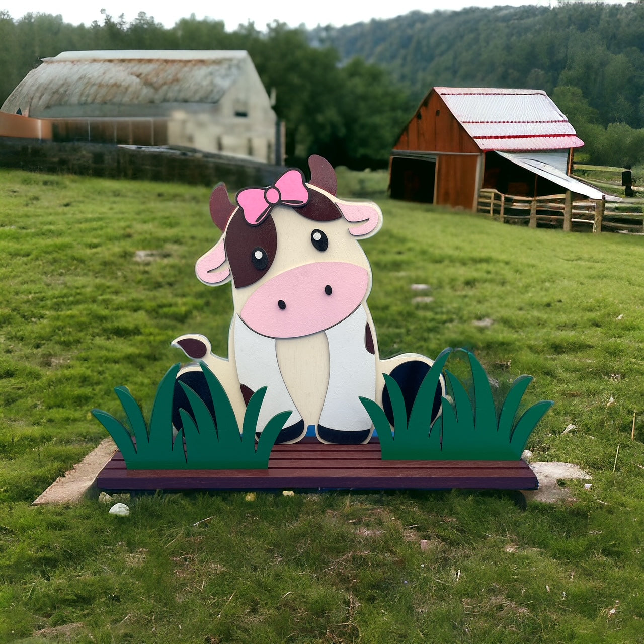 Interchangeable Wooden Decorative Cow Starter Kit